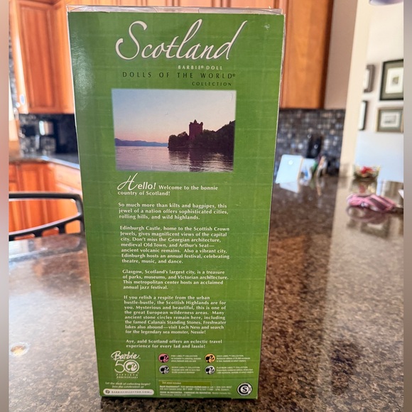 Barbie Scotland Doll in Plaid with Black Hat - Picture 2 of 5